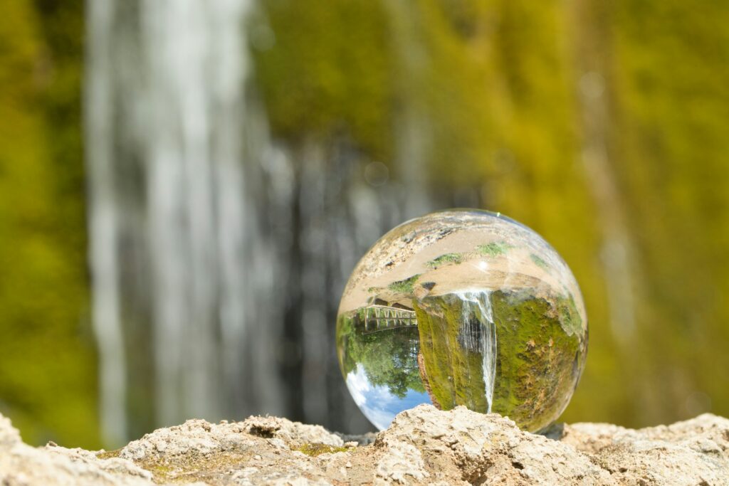 Water Fall Crystal Ball